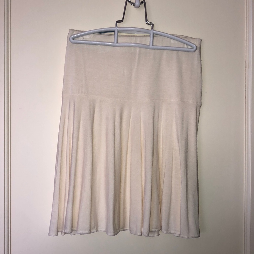 White mini skirt